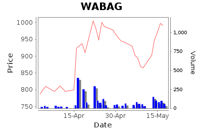 WABAG Daily Price Chart